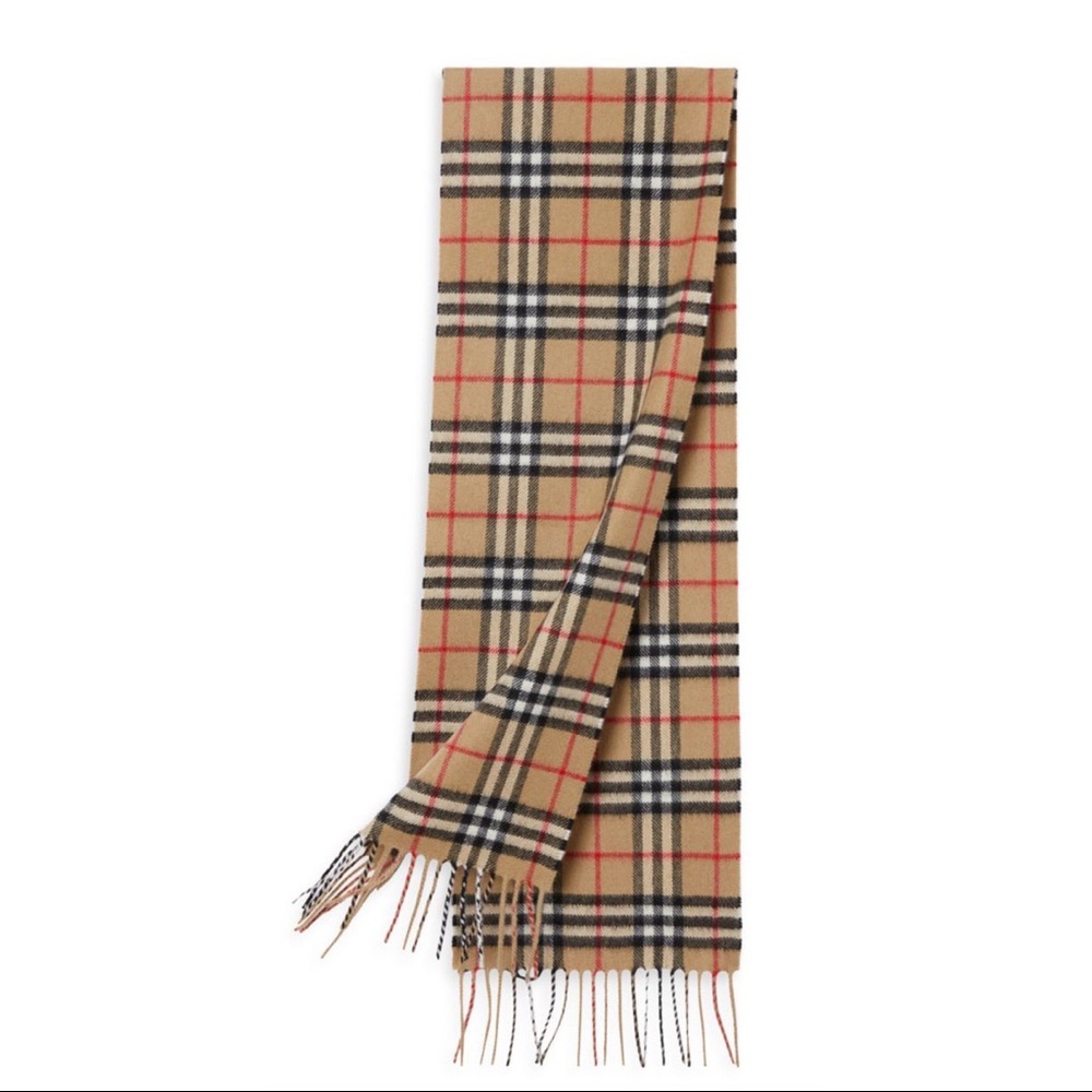 Burberry Mini Classic Vintage Check Cashmere Scarf